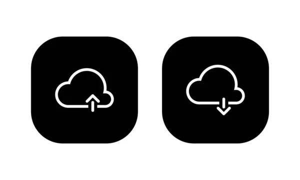 Cloud Download Upload Icon Vector Web Mobile App — 스톡 벡터