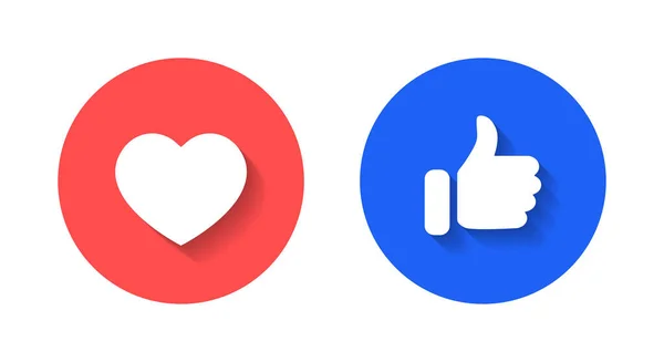 Love Button Icon Vector Social Media Elements — стоковый вектор