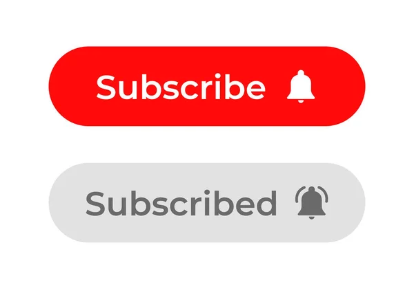 Subscribe Subscribed Icon Vector Streaming Channel Subscriptions — 스톡 벡터