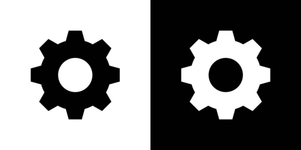 Settings Gear Setup Icon Vector Clipart Style — Stock vektor