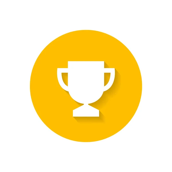 Trophy Sports Cup Icon Vector Isolated Circle Background — 스톡 벡터