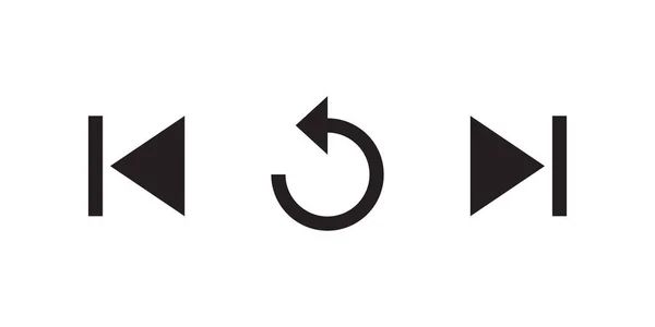 Previous Repeat Next Icon Video Player Music Elements — Stockvector
