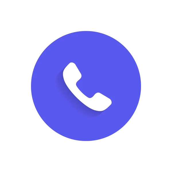 Calling Phone Call Icon Vector Circle Button — Vector de stock
