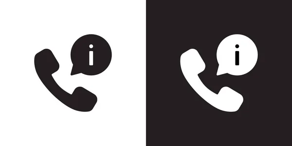 Contact Person Icon Vector Telephone Symbol Speech Bubble — Stok Vektör
