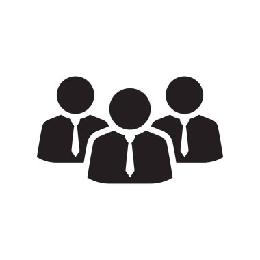 Employee group icon vector. Teamwork, business people crowd sign symbol