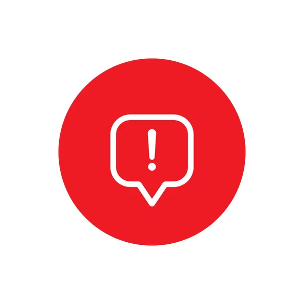Report Button Icon Vector Exclamation Mark Speech Bubble — ストックベクタ