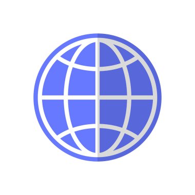 Internet, web icon vector in flat style. Website, globe sign symbol