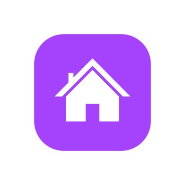 Homepage, home icon vector isolated on square background. House sign symbol