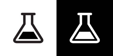 Clipart stilinde kimyasal beher cam ikon vektörü