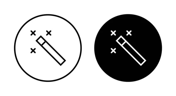 Zauberstab Werkzeug Symbol Vektor Isoliert Auf Kreis Hintergrund — Stockvektor