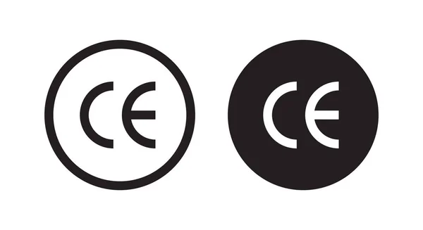 Oznakowanie Wektor Ikony Izolowane Tle Koła Zgodność Symbol Znaku Europene — Wektor stockowy