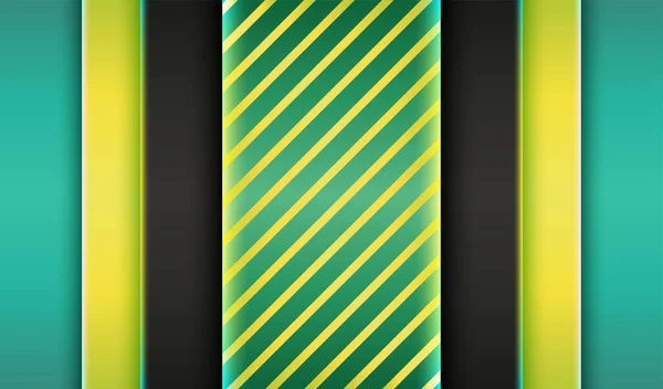 Cover Teal Color Background Green Effect Geometric Design Yellow Elements — Stockový vektor