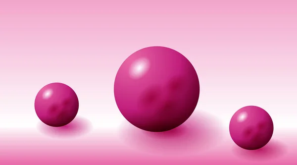 Realisztikus Gömb Geometrikus Lila Design Elemek Kör Buborék Minta Rózsaszín — Stock Vector