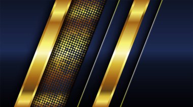 Koyu siyah şekiller üzerinde soyut arka plan parlak poster teknolojisi afişi dinamik altın çizgiler doku tasarımı. hipster geometrik ışık hızı ve enerji hareketi fütürist bulanıklığı