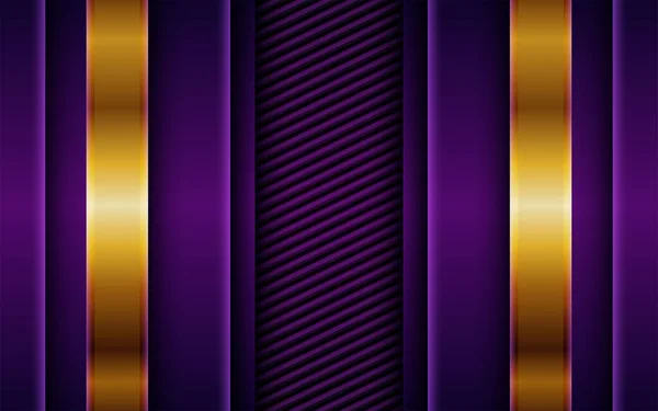 Абстрактный Золотой Металлический Фиолетовый Свет Направление Темным Пустым Пространством Дизайн — стоковый вектор