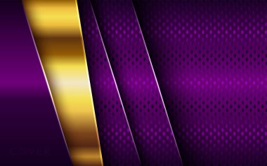 Modern mor ve altın renkli kapak vektörü geometrik şekiller tasarım, web, vintage, reklam, ticari afiş, poster, billboard, satış için retro elementler