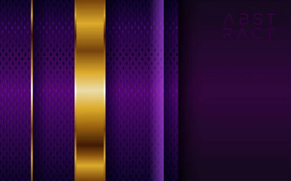Dirección Luz Púrpura Metálica Dorada Abstracta Con Diseño Espacio Blanco — Vector de stock
