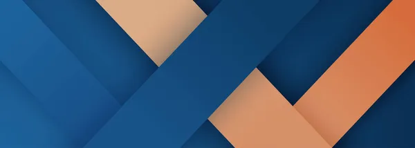 Αφηρημένη Γεωμετρική Δυναμική Μπλε Σχήματα Σύνθεση Φόντο Φωτεινά Πορτοκαλί Γραμμές — Διανυσματικό Αρχείο