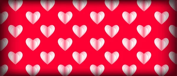Ljusrosa Hjärtmönster För Alla Hjärtans Dag — Stock vektor