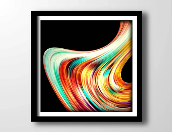 Ilustración Vectorial Diseño Póster Líquido Colorido Abstracto — Vector de stock