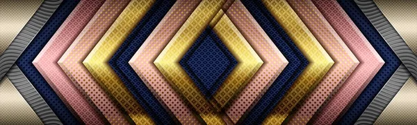 Roz Digital Creativ Albastru Închis Culoare Aurie Gradație — Vector de stoc