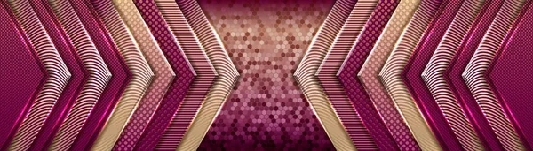 梯度紫色和金色模糊背景下的抽象平滑 — 图库矢量图片