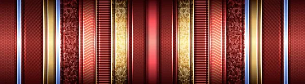 Dunkelrot Mit Abstrakter Luxuriöser Dekoration Aus Hellem Gold — Stockvektor