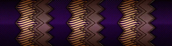 Moderno Elegante Oro Sombra Capa Superposición Púrpura Oscuro — Vector de stock