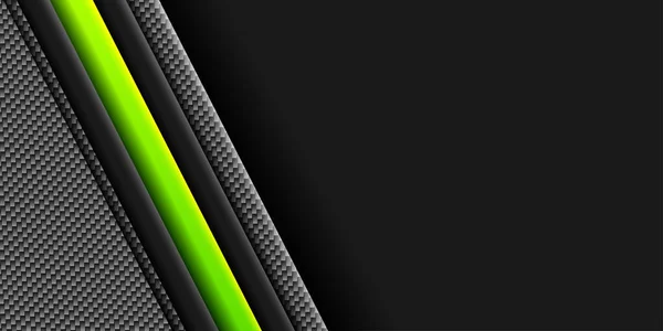 Abstracto Moderna Tecnología Futurista Verde Cal Luz Línea Sombra Negro — Vector de stock