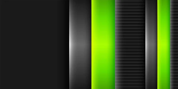 Абстрактные Современные Футуристические Технологии Зеленый Лайм Свет Тени Линии Черном — стоковый вектор