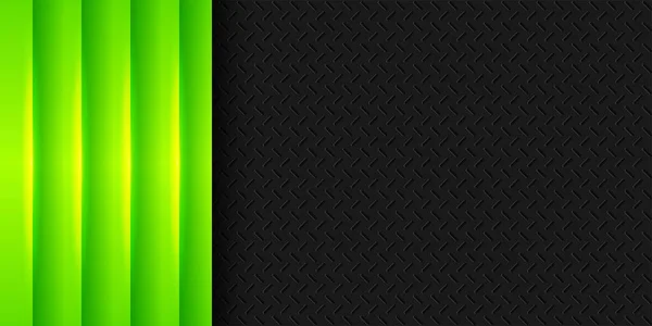 现代未来技术绿色石灰线阴影在黑色空白空间设计矢量图上的应用 — 图库矢量图片