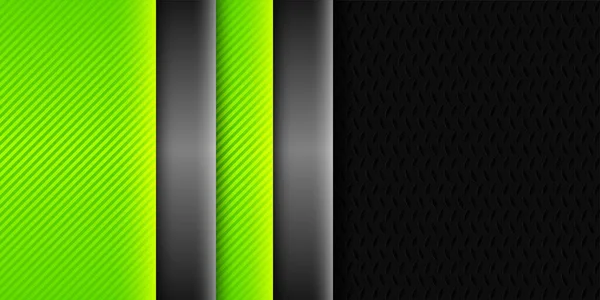 Astratto Moderna Tecnologia Futuristica Verde Linea Luce Calce Ombra Nero — Vettoriale Stock