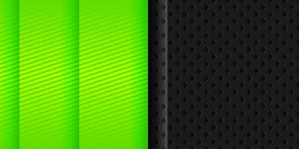 Abstract Moderne Futuristische Technologie Groene Limoen Lichtlijn Schaduw Zwarte Lege — Stockvector