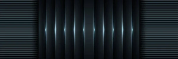 Mörkblå Abstrakt Dynamisk Bakgrund Med Överlappande Lager Täcka Vetenskap Futuristiska — Stock vektor