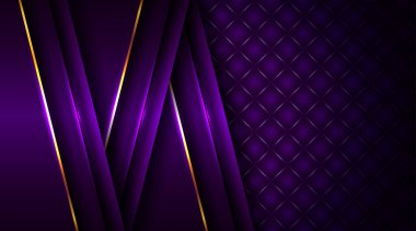 Lüks altın çizgili arka plan zarif mor tonlar üç boyutlu soyut tarzda. Lüks altın çizimi modern şablon lüks katman tasarımı