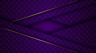 Lüks altın çizgili arka plan zarif mor tonlar üç boyutlu soyut tarzda. Lüks altın çizimi modern şablon lüks katman tasarımı