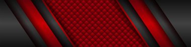 Soyut 3d metalik kırmızı parlak siyah çerçeve düzeni modern teknoloji tasarımı. Modern dark metal konsept sancak vektör şablonu arka planı