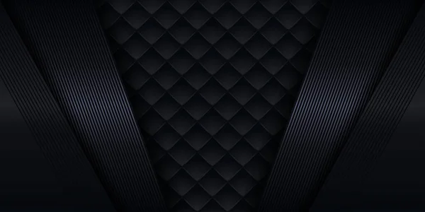 Abstrakter Dunkelschwarzer Luxus Metallhintergrund Grafisches Gestaltungselement Für Einladung Cover Hintergrund — Stockvektor