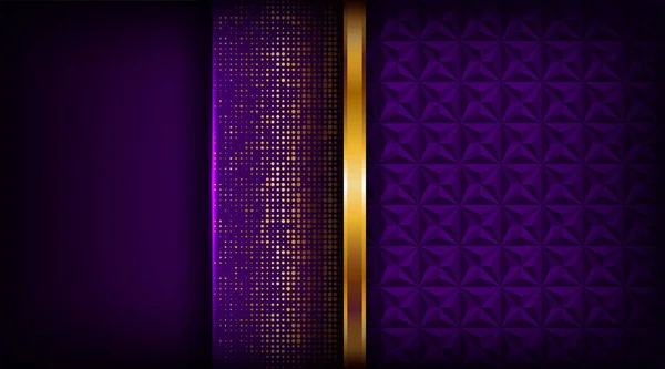 Fondo Línea Dorada Lujo Elegantes Tonos Púrpura Estilo Abstracto Lujosa — Vector de stock
