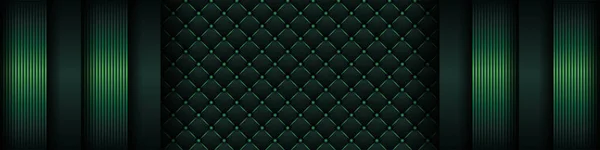 Luxury Dark Green Background Backdrop Overlap Layer Deep Emerald Pattern — Stock Vector