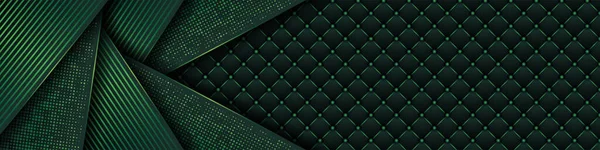 Luxuriöser Dunkelgrüner Hintergrund Mit Hintergrundüberlappung Tiefe Smaragdgrüne Muster Mit Vintage — Stockvektor