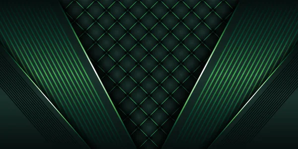Fond Moderne Vert Combiner Avec Superposition Couches Effet Lumière Éléments — Image vectorielle