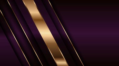 Soyut lüks mor kombinasyon ve altın kaplama katman arka plan. Modern yaratıcı karanlık donanma lüks altın çizgileri üst üste dizayn etme tarzı