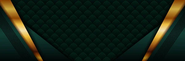 Абстрактный Современный Роскошный Зеленый Золотой Дизайн Металлические Светящиеся Золотые Линии — стоковый вектор