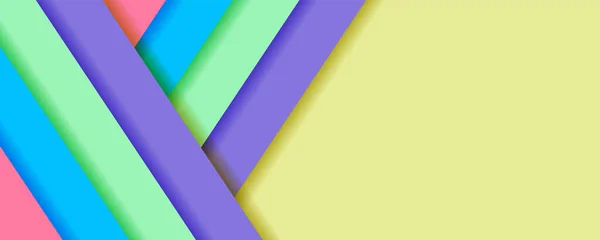 Design Moderne Géométrique Abstrait Couverture Bannière Papier Pastel Avec Des — Image vectorielle