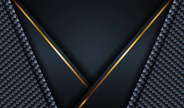 Modern Luxury Navy Blue Line Golden Tech Background Elegant Abstract — Stock Vector