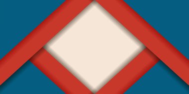 Yatay geometrik çizgili pankart medya kapağı şablonu. Klasik Mavi arkaplan vektör çizimi