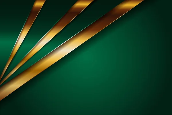 Resumen Lujo Poligonal Verde Oscuro Combinar Fondo Textura Metal Dorado — Archivo Imágenes Vectoriales