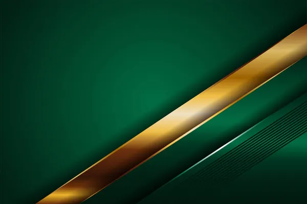 Абстрактный Роскошный Темно Зеленый Комбинезон Текстурный Фон Золота Металлические Светящиеся — стоковый вектор