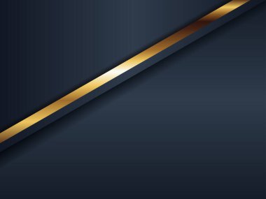 Soyut lüks koyu mavi ve prim altın arka plan. Zarif altın ışıklandırma çizgileri ipek kumaş dokusu kompozisyonu